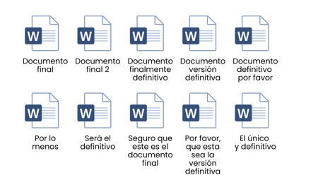 Caos de documentos de Word sin el CLM de Bigle Legal