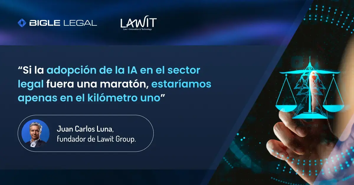 Juan Carlos Luna, fundador de Lawit Group, en la entrevista con Bigle Legal.